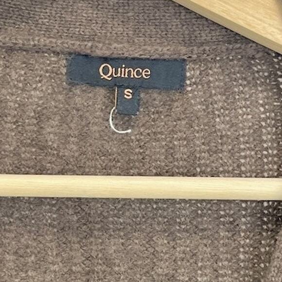 QUINCE Mongolian Cashmere Oversized Boyfriend Cardigan Sweater Brown Size S - Picture 3 of 10